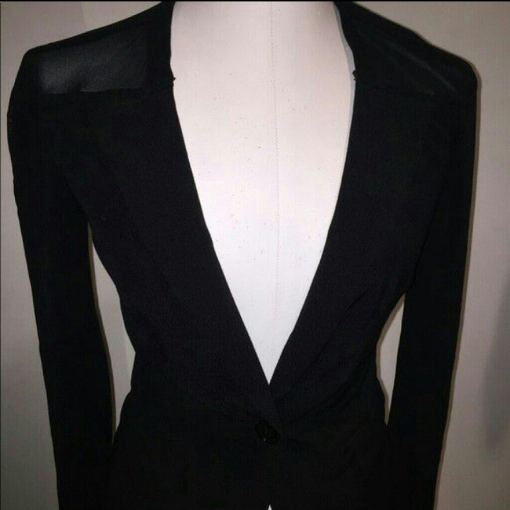 Material Girl black mesh Blazer